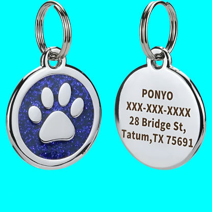 Pet ID Tags Free Engraving Pet Anti-Lost Collar Pendant Personalized Puppy Name Tag Cat Paw Decoration Customized Product
