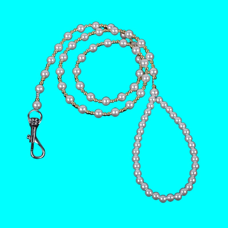 Luxury Pearls Beads Dog Harness Leash Puppy Leash Walking Traction 8-Wire Rope Chain for Small Dogs Pets Outdoors Accessories 15